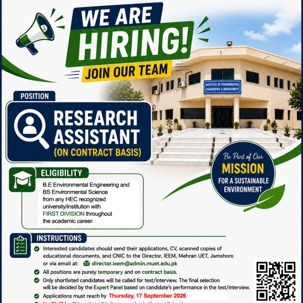 Research Assistants Required at IEEM